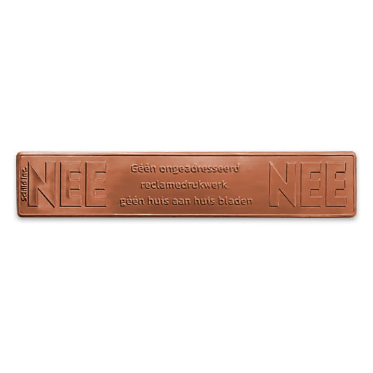 No No metal sticker mailbox Copper shine (Netherlands)