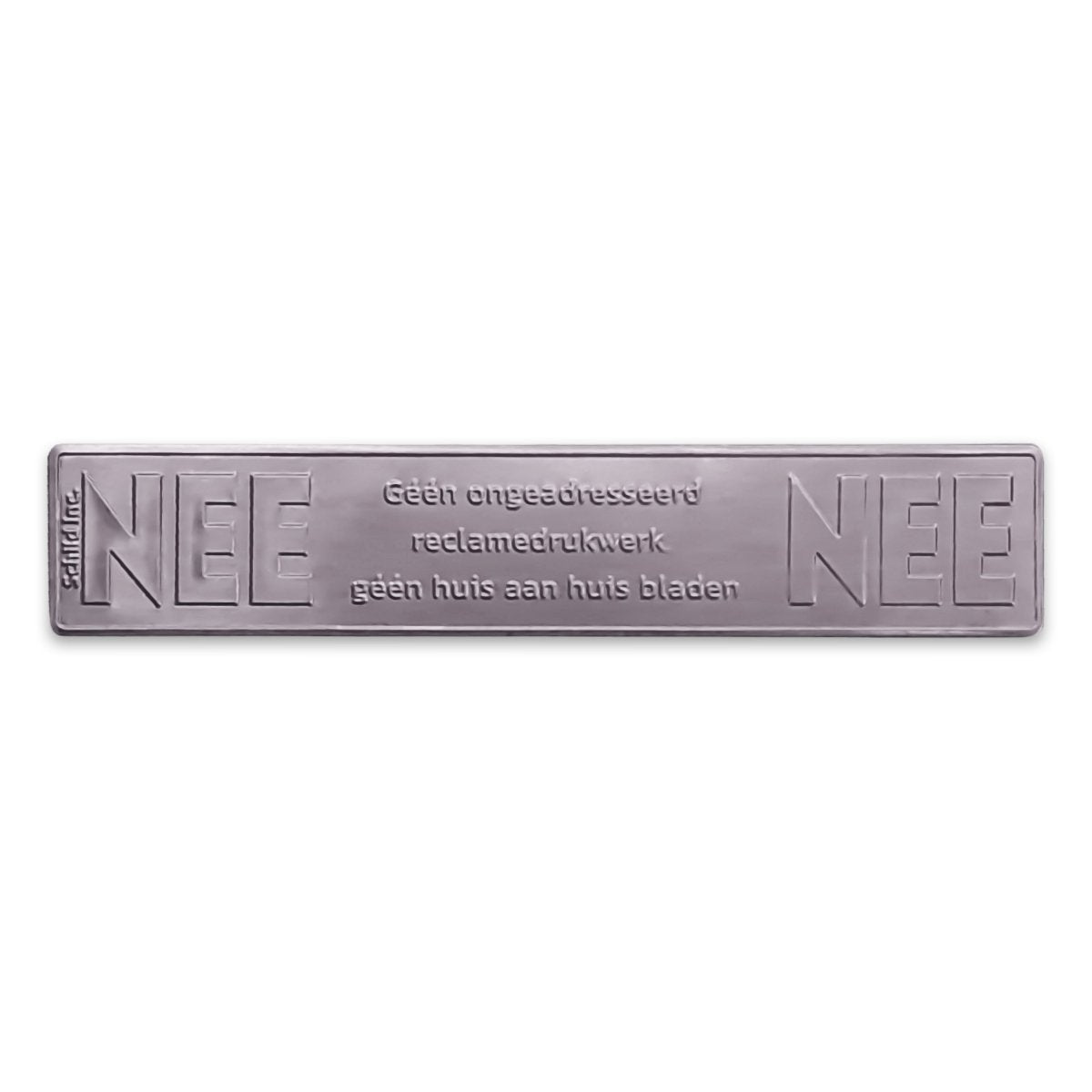 No No metal sticker mailbox Aluminum shine (Netherlands).