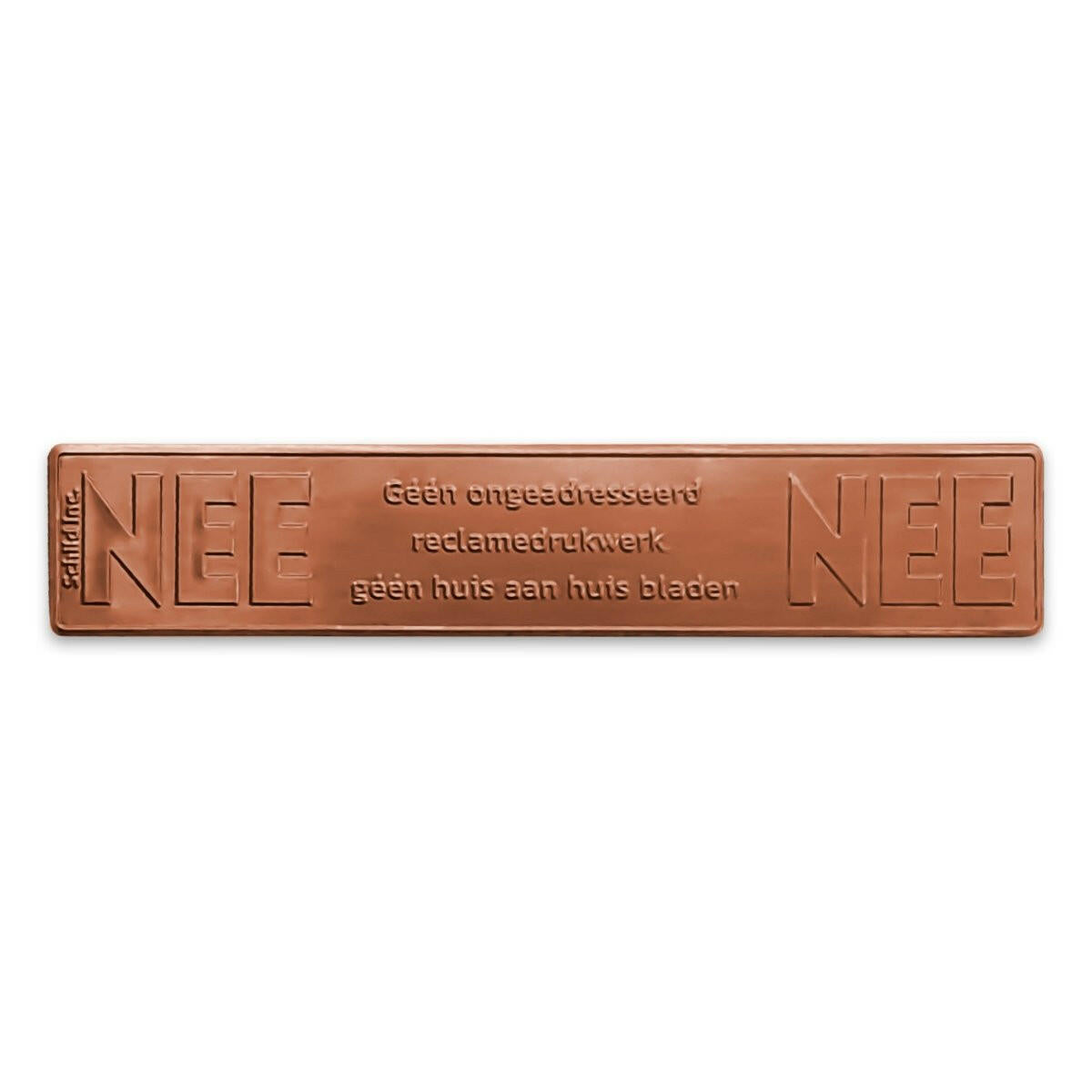 No No metal sticker mailbox Copper shine (Netherlands).