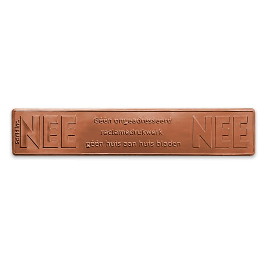 No No metal sticker mailbox Copper shine (Netherlands).