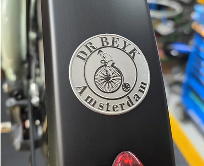 Bike Splashboards Circle 45mm Diameter Metal Labels.