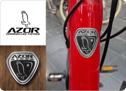 Premium Metal Label - Head Badge example 1