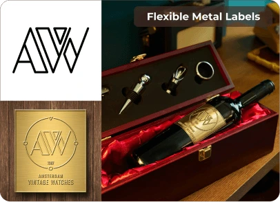 etiquetas de metal para vinho da schildinc