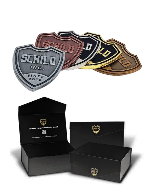 5 pz Pacchetto Campione Distintivi in Metallo