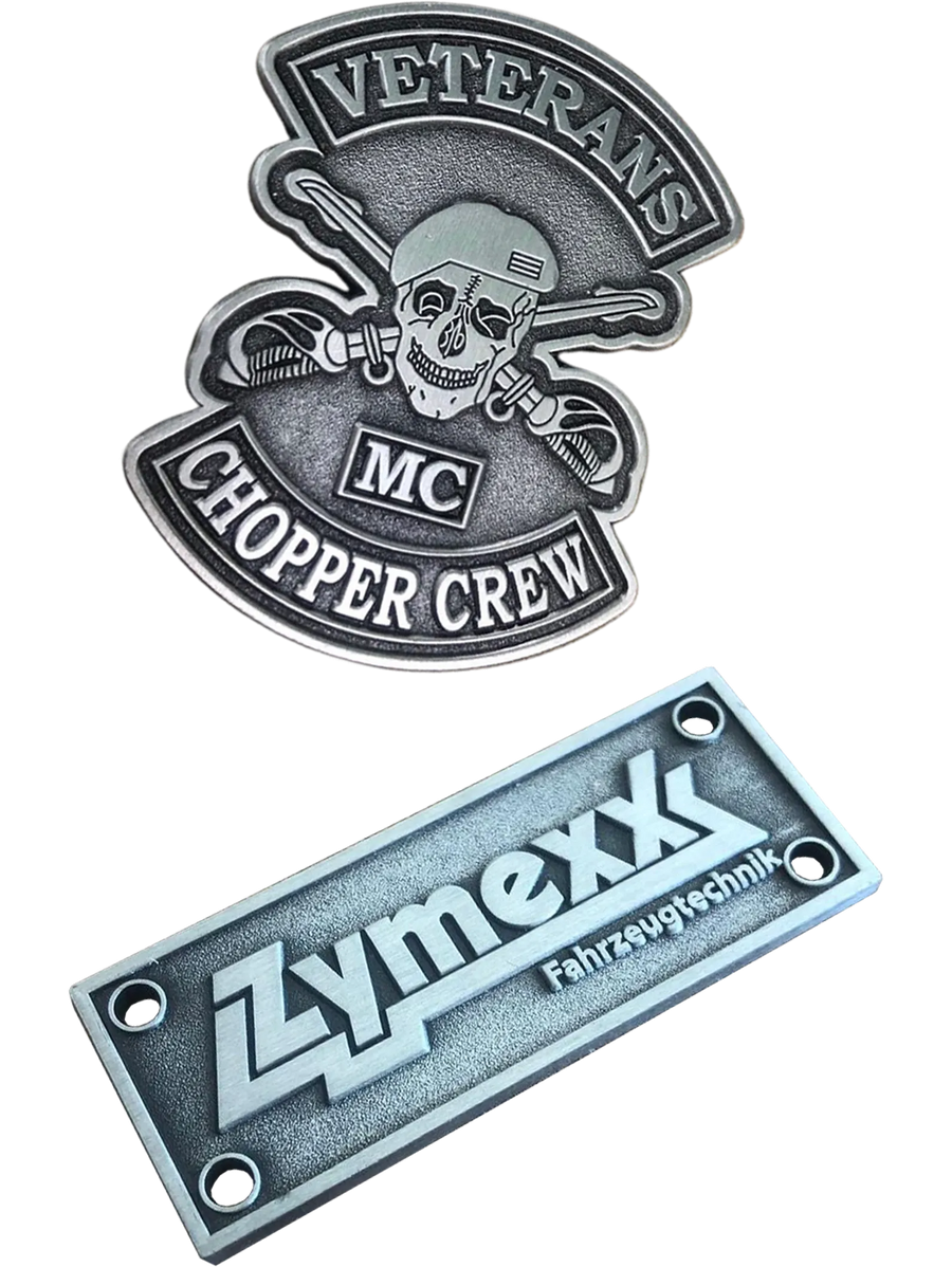 Custom metal labels in different shapes by Schild Inc