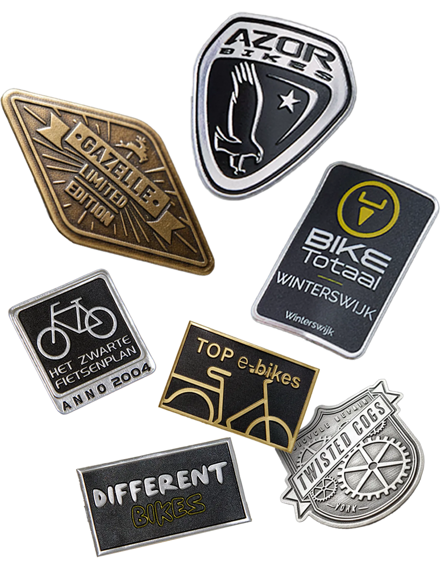 custom metal labels in different shapes by schildinc
