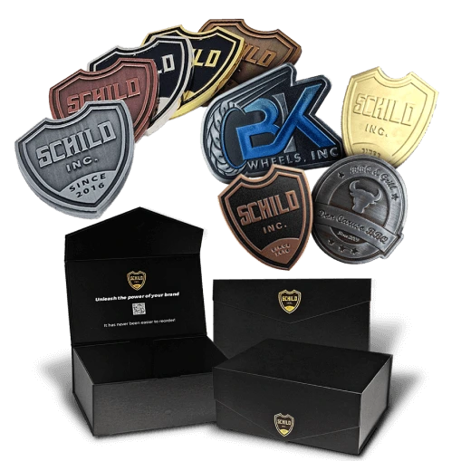 Musterpaket Metalletiketten & harte Abzeichen