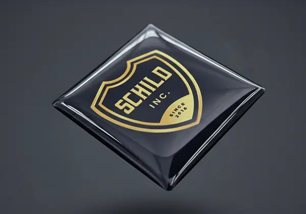 Standard adhesive doming label