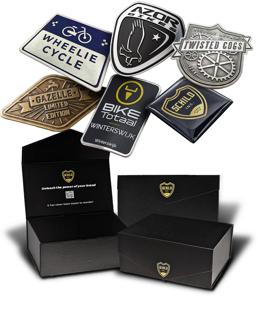 Pacchetto Campione Etichette per Biciclette: Premium, Doming & Basic