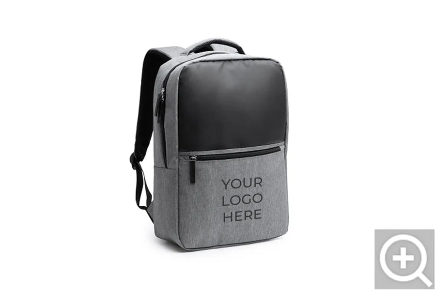 Zaino per laptop grigio con il tuo logo