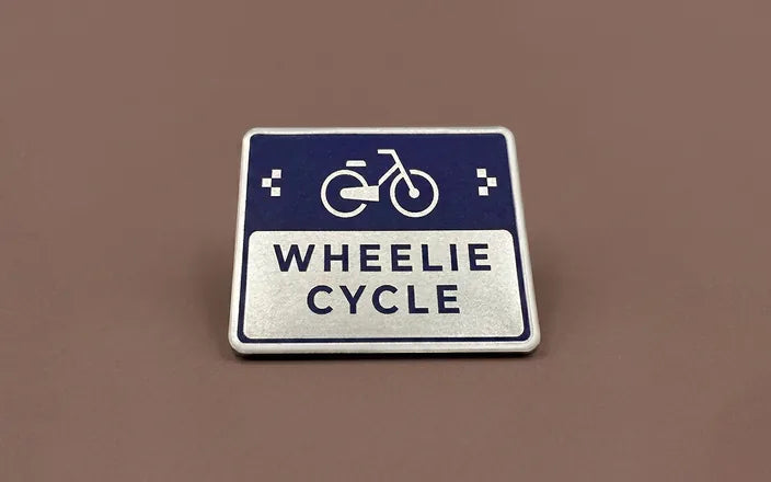 Basic flat aluminium bike label