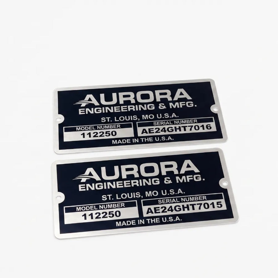 Aluminium typeplaatjes