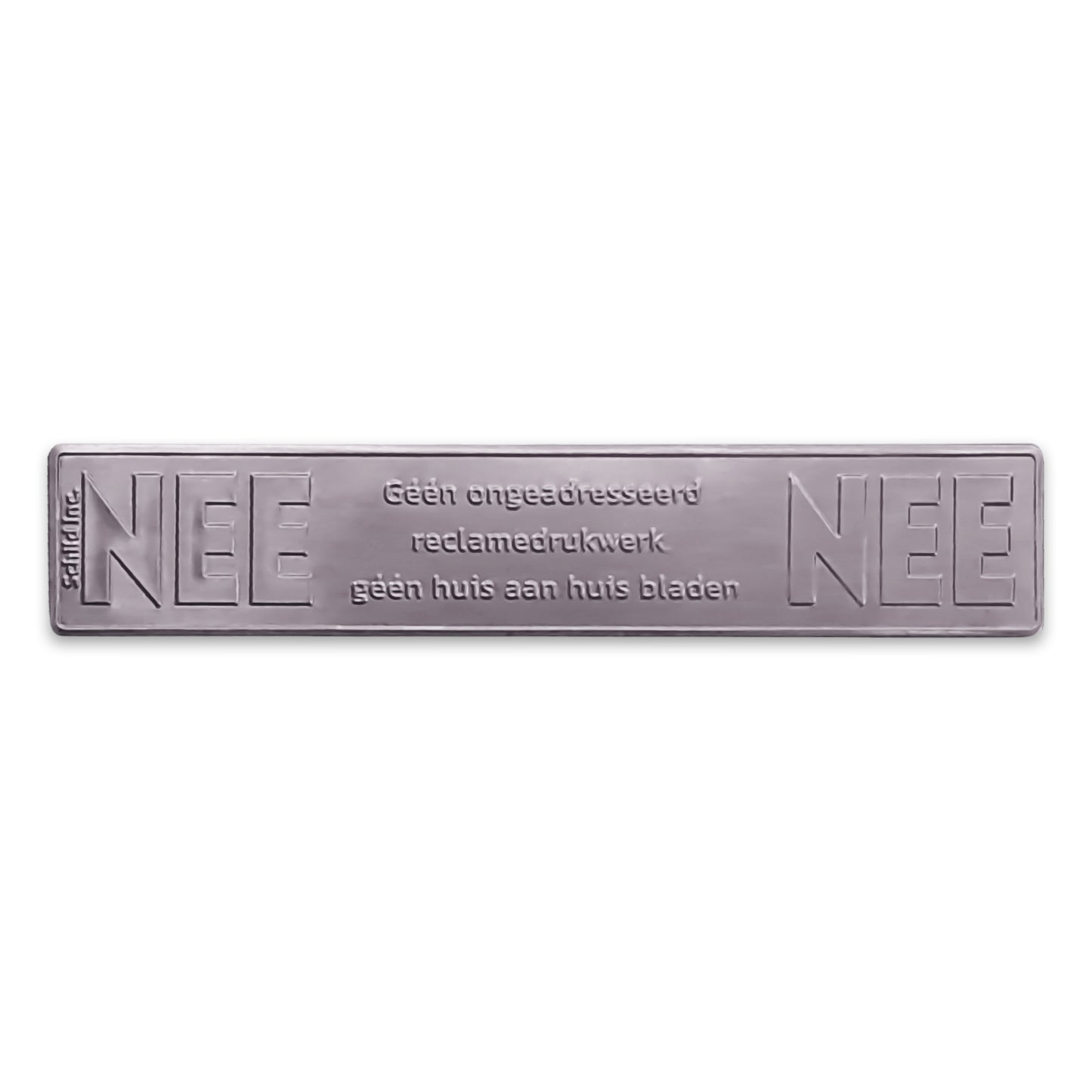No No metal sticker mailbox Aluminum shine (Netherlands)