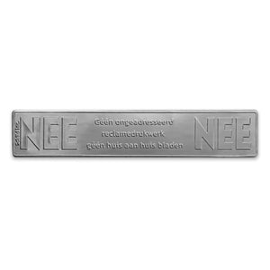 No No Metal Sticker for Mailbox Tin Shine (Netherlands).