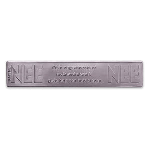 No No metal sticker mailbox Aluminum shine (Netherlands).
