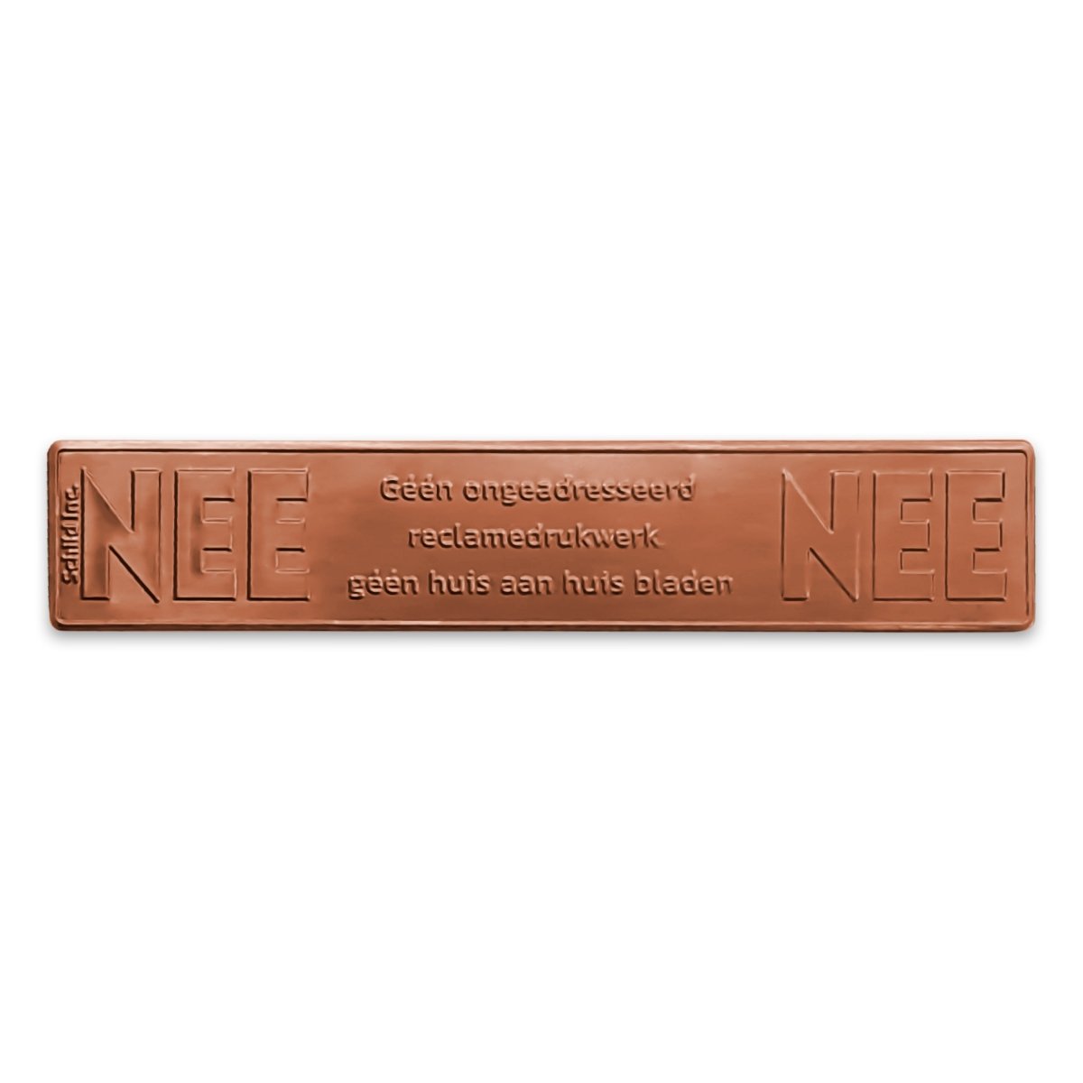 No No metal sticker mailbox Copper shine (Netherlands) - Schild Inc