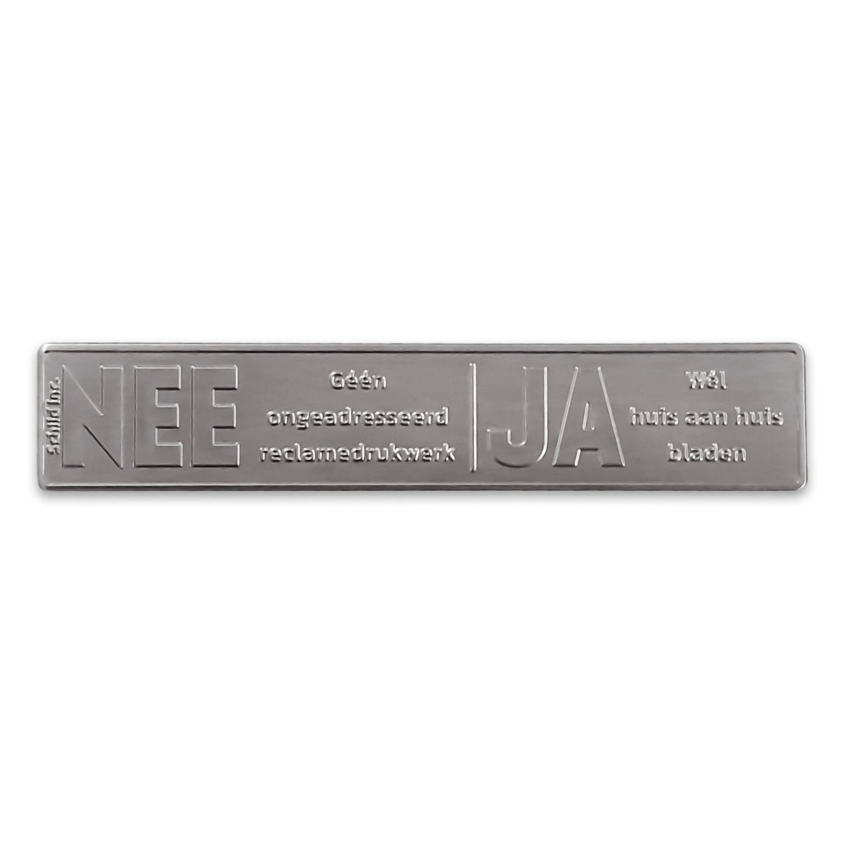 No Yes metal sticker mailbox Tin shine (Netherlands).