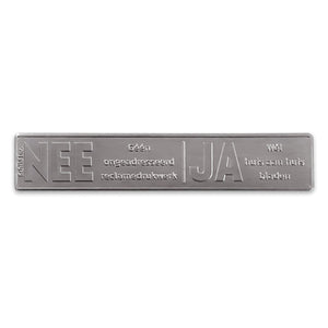 No Yes metal sticker mailbox Tin shine (Netherlands).