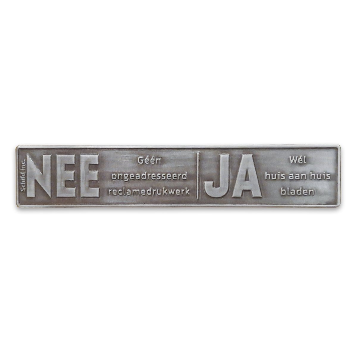 No Yes metal sticker mailbox Tin vintage (Netherlands).